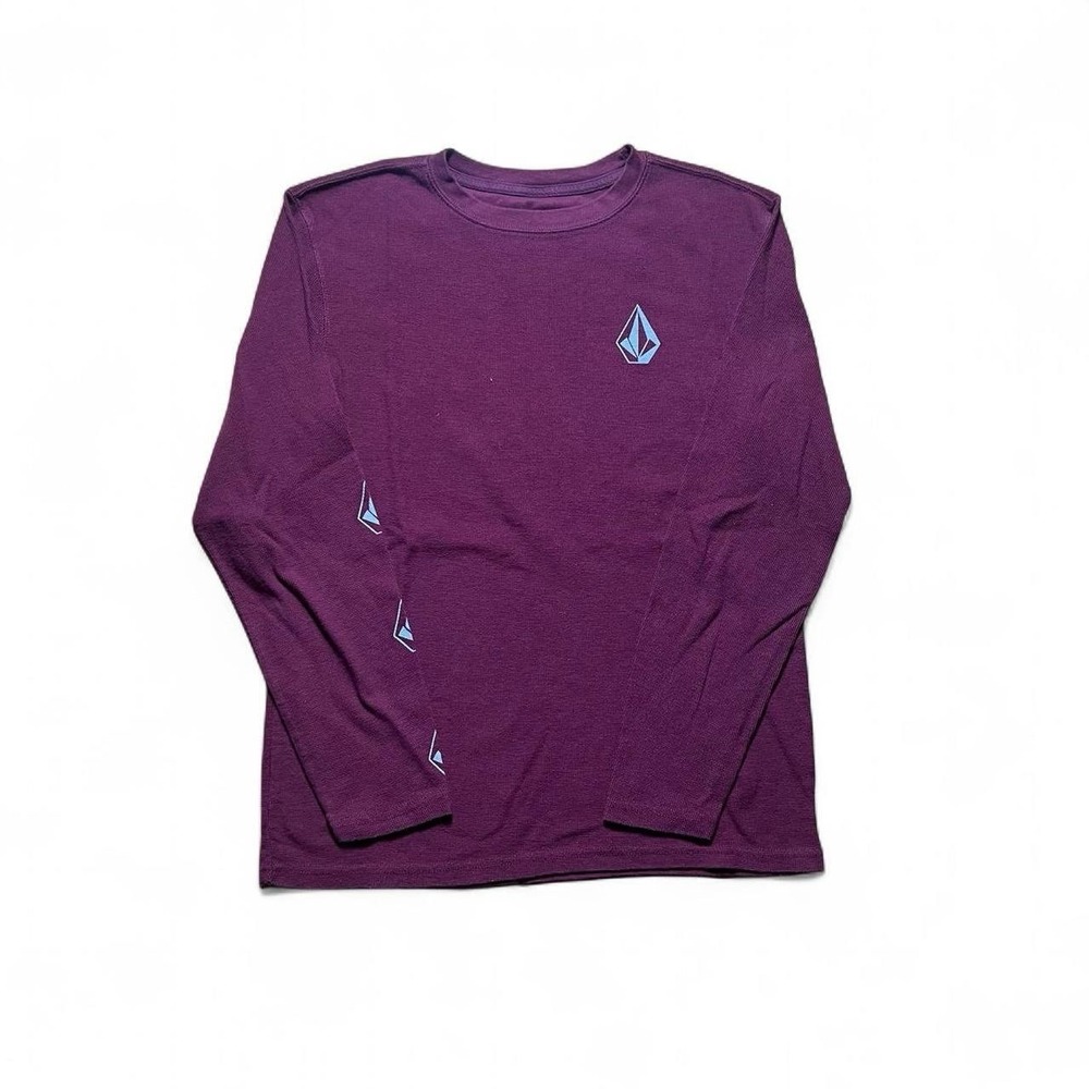 Volcom Burgundy Long Sleeve Thermal Men's Size Medium Skate Surf Goth Grunge